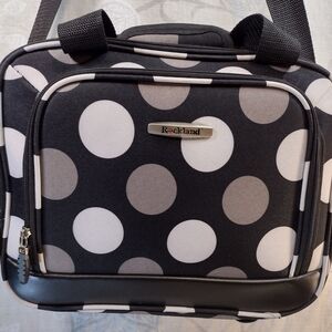 Rockland Black and White Polka Dot Travel Bag